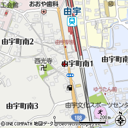 岩国警察署由宇交番周辺の地図