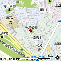 朝倉公園周辺の地図