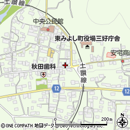 徳島県三好郡東みよし町昼間3683周辺の地図