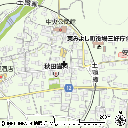 徳島県三好郡東みよし町昼間3690周辺の地図