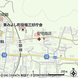 徳島県三好郡東みよし町昼間3206周辺の地図
