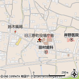 三好市三野図書室周辺の地図