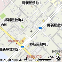 愛媛県今治市郷新屋敷町周辺の地図