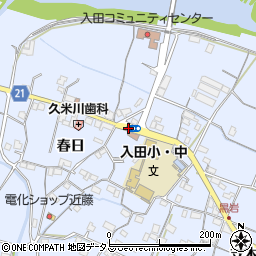 入田周辺の地図