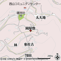 徳島県三好市池田町西山岡屋敷周辺の地図