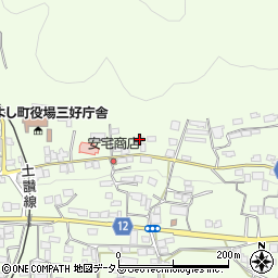 徳島県三好郡東みよし町昼間3643周辺の地図