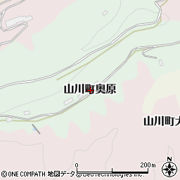 徳島県吉野川市山川町奥原周辺の地図