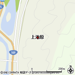 奈良県吉野郡下北山村上池原周辺の地図