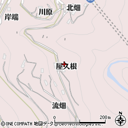 徳島県三好市池田町西山屋久根周辺の地図