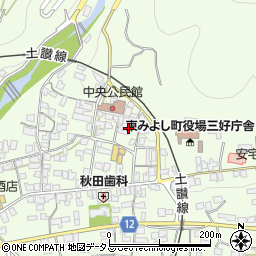徳島県三好郡東みよし町昼間3883周辺の地図
