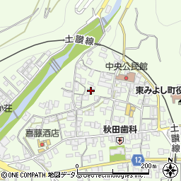 徳島県三好郡東みよし町昼間3722周辺の地図