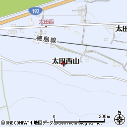 徳島県つるぎ町（美馬郡）貞光（太田西山）周辺の地図