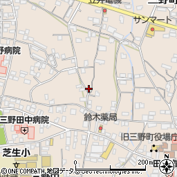 徳島県三好市三野町芝生周辺の地図