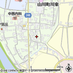 徳島県吉野川市山川町川東186周辺の地図