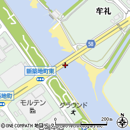 江川大橋周辺の地図