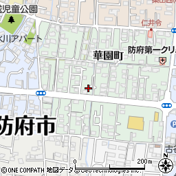 山口県防府市華園町8-8周辺の地図