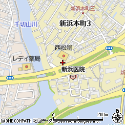 西松屋徳島新浜店周辺の地図