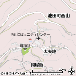 徳島県三好市池田町西山石休場周辺の地図