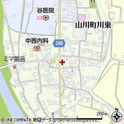 徳島県吉野川市山川町川東102周辺の地図