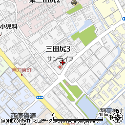 防府三田尻郵便局周辺の地図