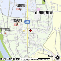 徳島県吉野川市山川町川東104周辺の地図