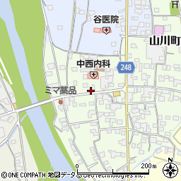 徳島県吉野川市山川町川東83周辺の地図
