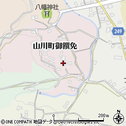 徳島県吉野川市山川町御饌免36周辺の地図