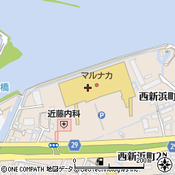 マジックミシンマルナカ徳島店周辺の地図
