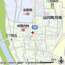 徳島県吉野川市山川町川東97周辺の地図