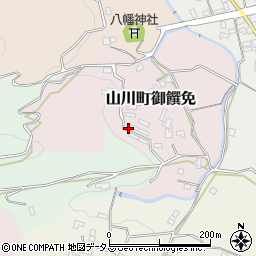 徳島県吉野川市山川町御饌免52周辺の地図