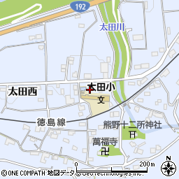 徳島県美馬郡つるぎ町貞光太田西周辺の地図
