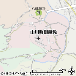 徳島県吉野川市山川町御饌免56周辺の地図