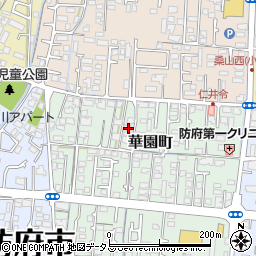 山口県防府市華園町4-7周辺の地図