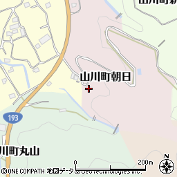 徳島県吉野川市山川町朝日74周辺の地図