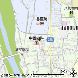 徳島県吉野川市山川町川東82周辺の地図