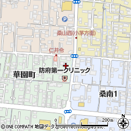 山口県防府市華園町1-2周辺の地図