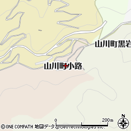 徳島県吉野川市山川町小路周辺の地図