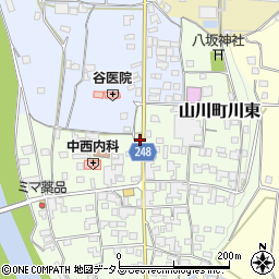 徳島県吉野川市山川町川東118周辺の地図