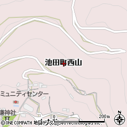 徳島県三好市池田町西山周辺の地図