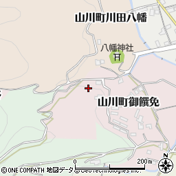 徳島県吉野川市山川町御饌免79周辺の地図
