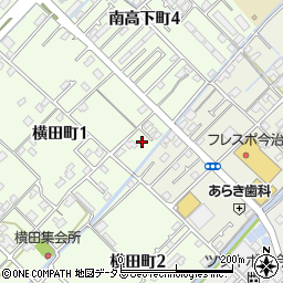 愛媛県今治市横田町1丁目3周辺の地図