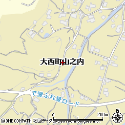愛媛県今治市大西町山之内周辺の地図