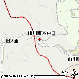徳島県吉野川市山川町木戸口38周辺の地図