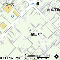 愛媛県今治市横田町1丁目周辺の地図