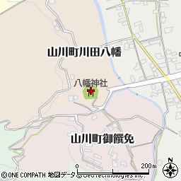 徳島県吉野川市山川町川田八幡191周辺の地図