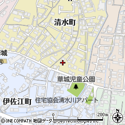 山口県防府市清水町16-22周辺の地図