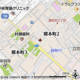 郷本町公民館周辺の地図