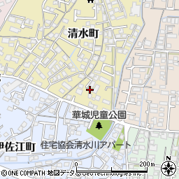 山口県防府市清水町16-38周辺の地図