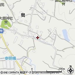 和歌山県有田郡有田川町奥887周辺の地図