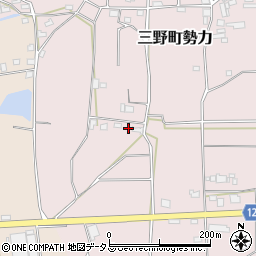 徳島県三好市三野町勢力427周辺の地図